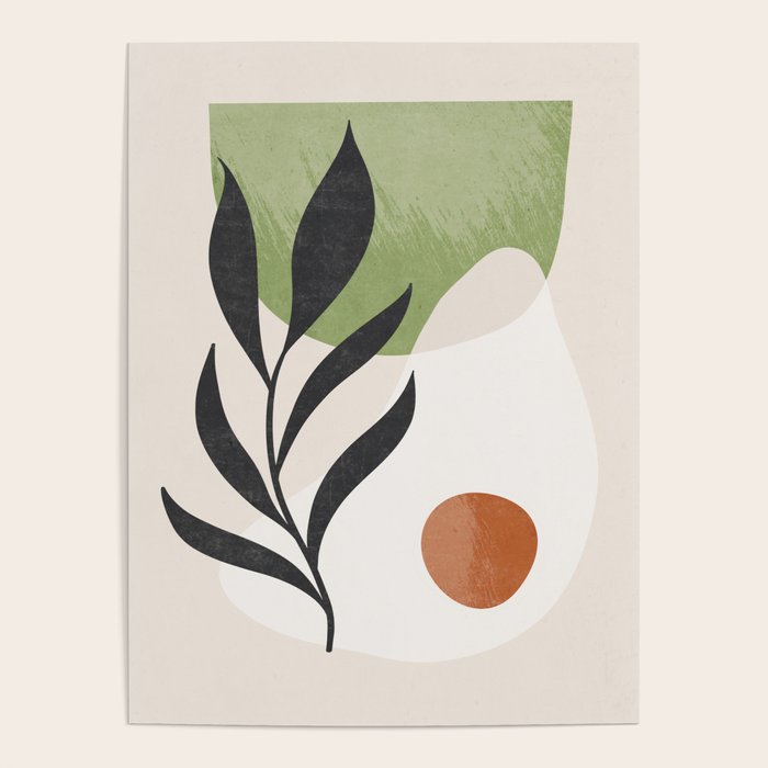 Minimal Abstract Art Plant Poster Gallery Image 4