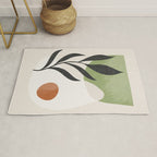 Minimal Abstract Art Plant Rug Gallery Image 1