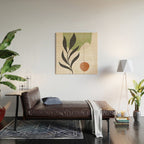 Minimal Abstract Art Plant Wood Wall Art Gallery Image 2