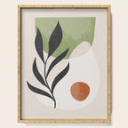 Minimal Abstract Art Plant Serving Tray Gallery Image 1
