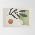 Minimal Abstract Art Plant Rug Gallery Image 2