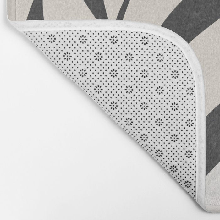 Minimal Abstract Art Plant Bath Mat Gallery Image 2
