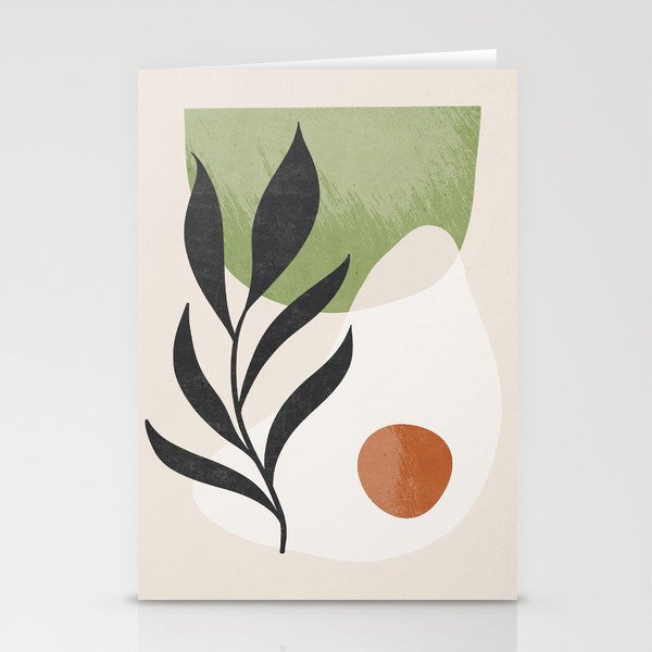 Minimal Abstract Art Plant Stationery Card Gallery Image 2