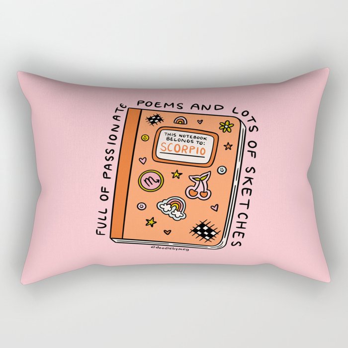 Scorpio Notebook Rectangular Pillow Gallery Image 2