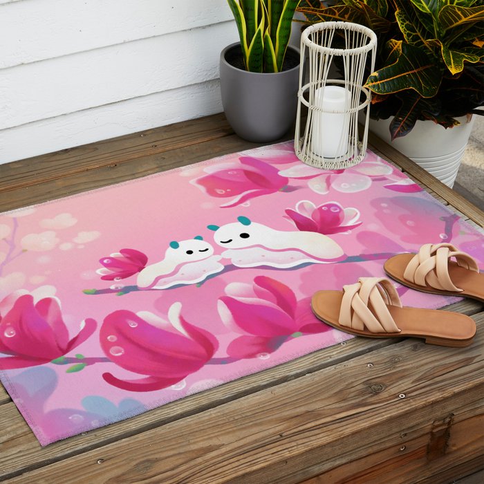 Magnolia sea slug Outdoor Rug Gallery Image 2