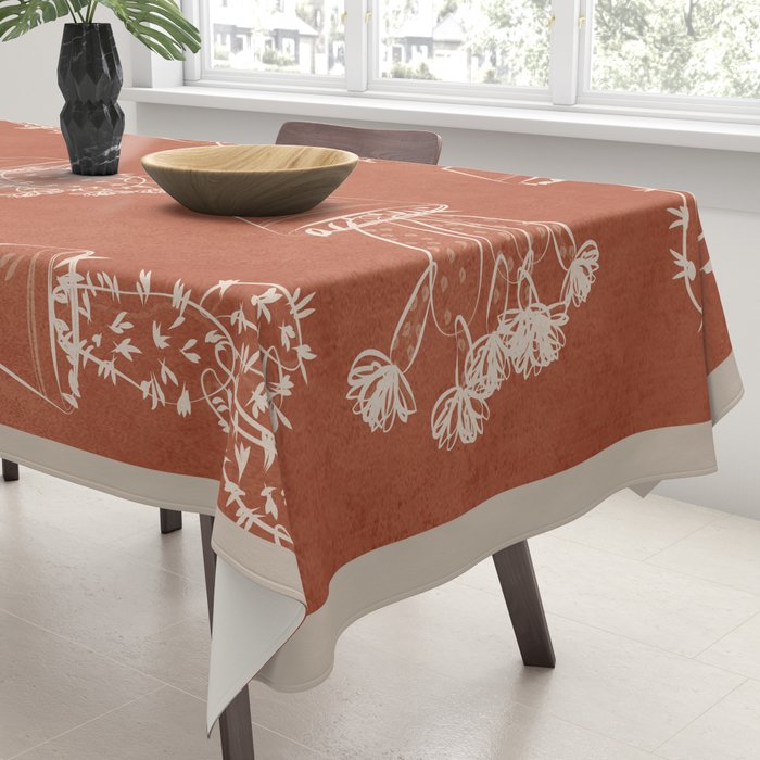 Minimalist Cactus Art 1 Tablecloth Gallery Image 3