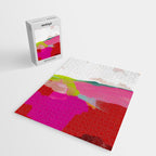 landscape in red with pink abstract art Jigsaw Puzzle Gallery Image 2