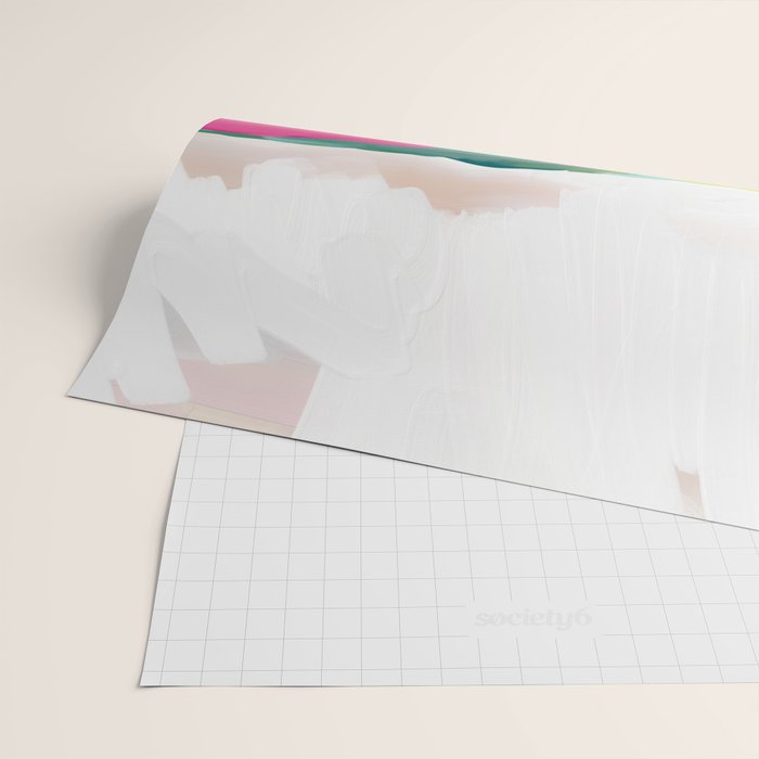 landscape in red with pink abstract art Wrapping Paper Gallery Image 2