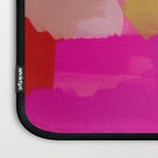 landscape in red with pink abstract art Laptop Sleeve Gallery Image 3