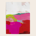 landscape in red with pink abstract art Poster Gallery Image 4