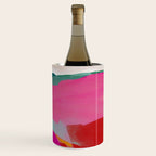 landscape in red with pink abstract art Wine Chiller Gallery Image 3