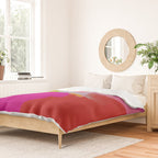 landscape in red with pink abstract art Duvet Cover Gallery Image 2
