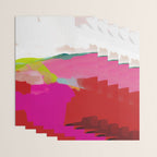 landscape in red with pink abstract art Wrapping Paper Gallery Image 3