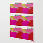 landscape in red with pink abstract art Wallpaper Gallery Image 2