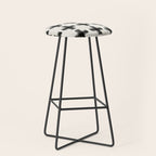 Hand Painted Swiss Cross Pattern - Black on Beige Stool Gallery Image 1
