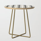 Hand Painted Swiss Cross Pattern - Black on Beige Side Table Gallery Image 1