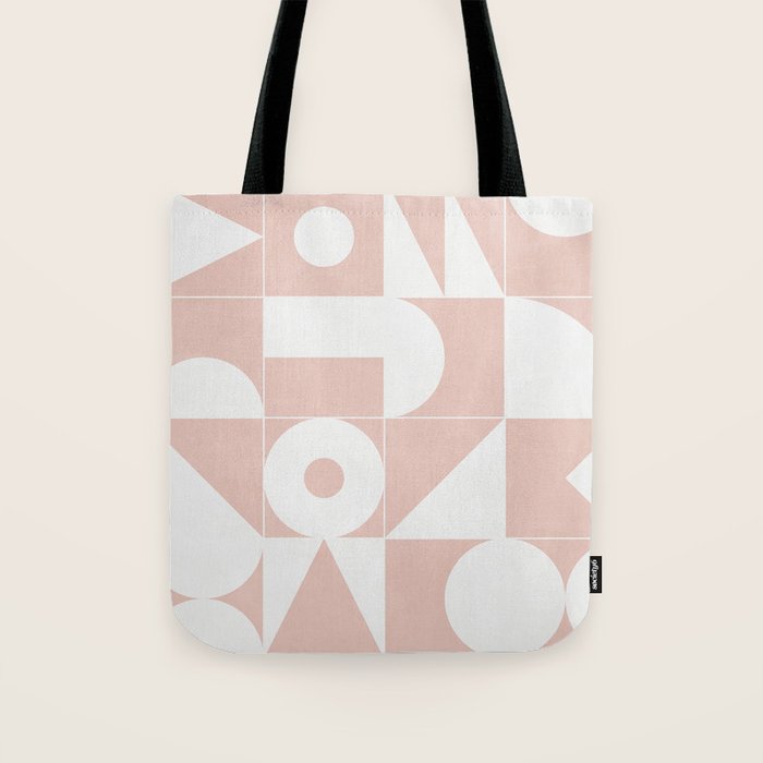 My Favorite Geometric Patterns No.11 - Pale Pink Tote Bag Gallery Image 1