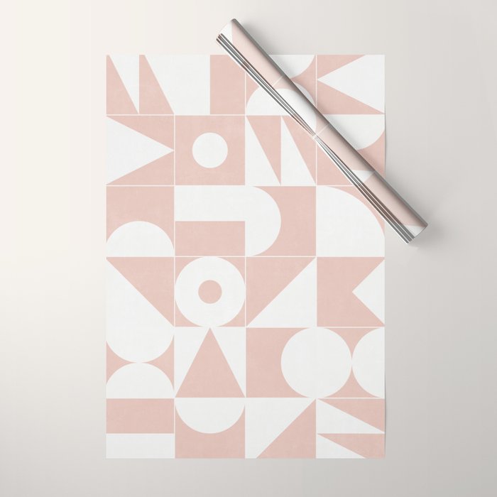 My Favorite Geometric Patterns No.11 - Pale Pink Wrapping Paper Gallery Image 1