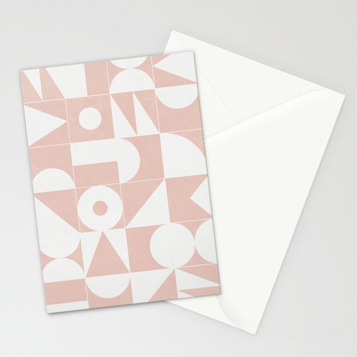 My Favorite Geometric Patterns No.11 - Pale Pink Stationery Card Gallery Image 2