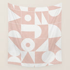 My Favorite Geometric Patterns No.11 - Pale Pink Wall Tapestry Gallery Image 4