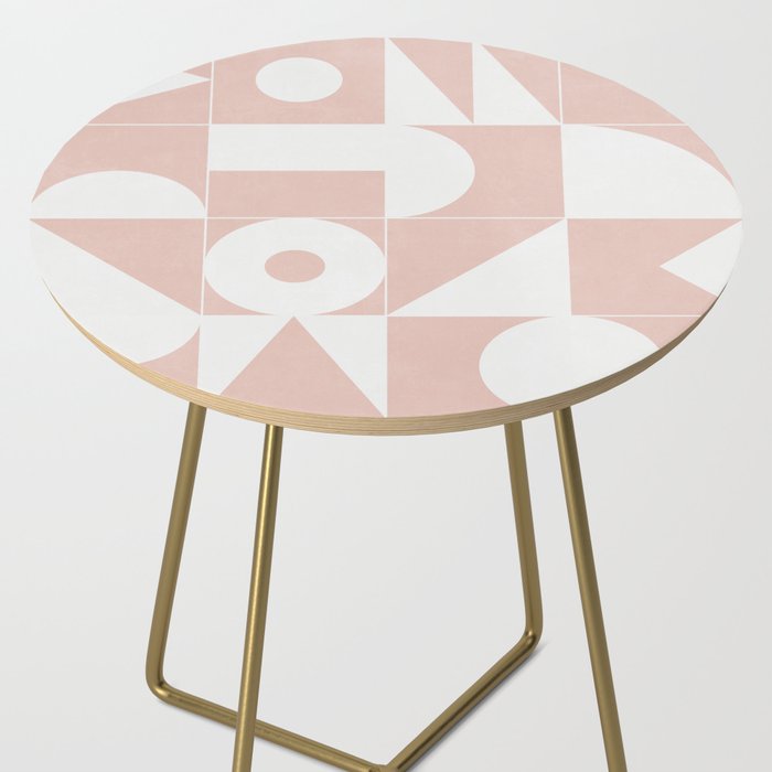 My Favorite Geometric Patterns No.11 - Pale Pink Side Table Gallery Image 2