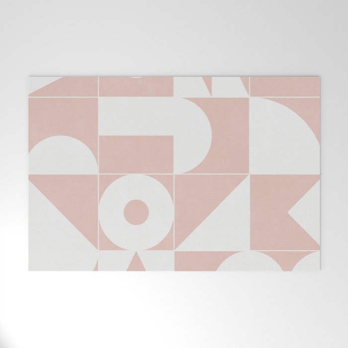 My Favorite Geometric Patterns No.11 - Pale Pink Welcome Mat Gallery Image 1