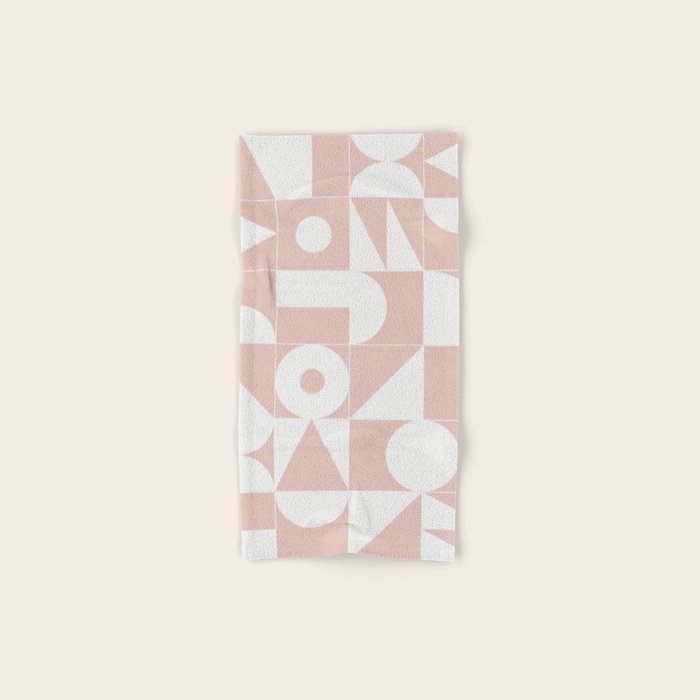 My Favorite Geometric Patterns No.11 - Pale Pink Bath Towel Gallery Image 1