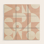 My Favorite Geometric Patterns No.11 - Pale Pink Wood Wall Art Gallery Image 1