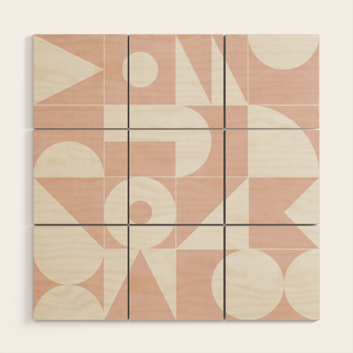 My Favorite Geometric Patterns No.11 - Pale Pink Wood Wall Art Gallery Image 1