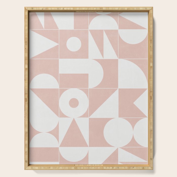 My Favorite Geometric Patterns No.11 - Pale Pink Serving Tray Gallery Image 1