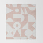 My Favorite Geometric Patterns No.11 - Pale Pink Throw Blanket Gallery Image 2