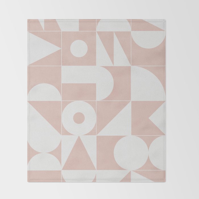 My Favorite Geometric Patterns No.11 - Pale Pink Throw Blanket Gallery Image 2