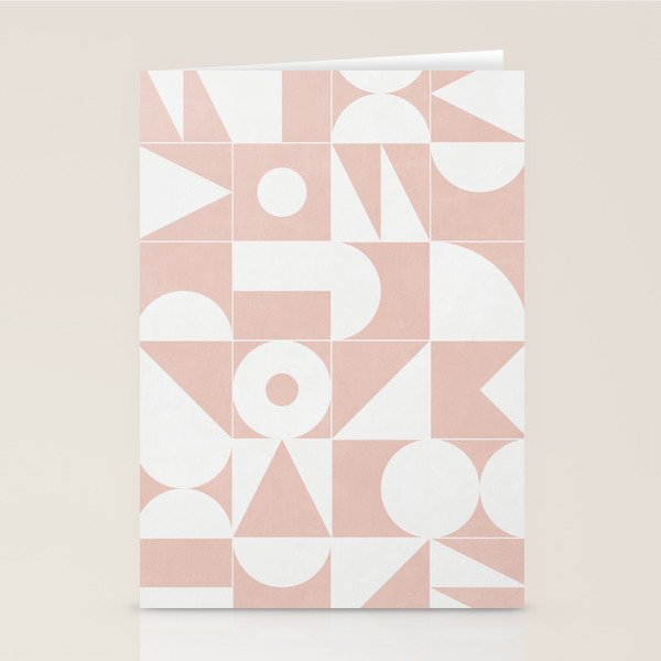 My Favorite Geometric Patterns No.11 - Pale Pink Stationery Card Gallery Image 1