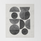 Retro Graphic Mid Century Modern Throw Blanket Gallery Image 2