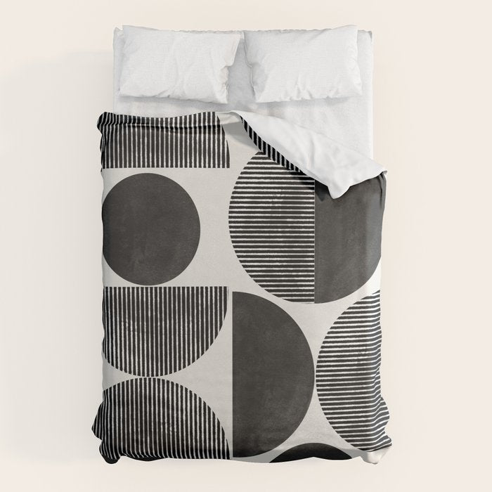 Retro Graphic Mid Century Modern Duvet Cover Gallery Image 1
