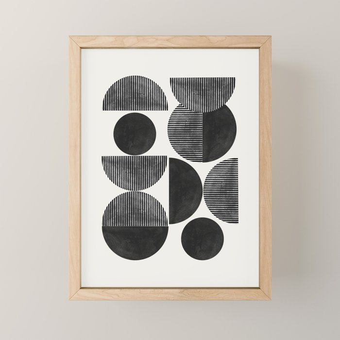 Retro Graphic Mid Century Modern Mini Art Print Gallery Image 1