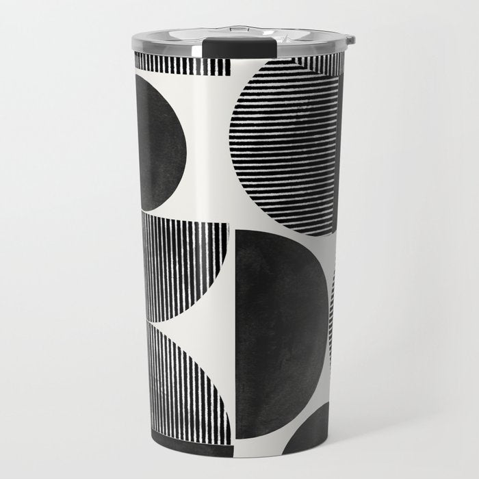 Retro Graphic Mid Century Modern Travel Mug Gallery Image 1