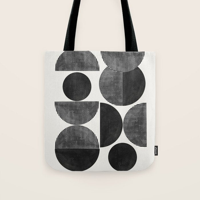 Retro Graphic Mid Century Modern Tote Bag Gallery Image 1