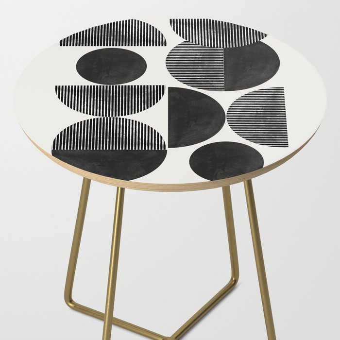 Retro Graphic Mid Century Modern Side Table Gallery Image 2