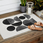 Retro Graphic Mid Century Modern Outdoor Rug Gallery Image 2