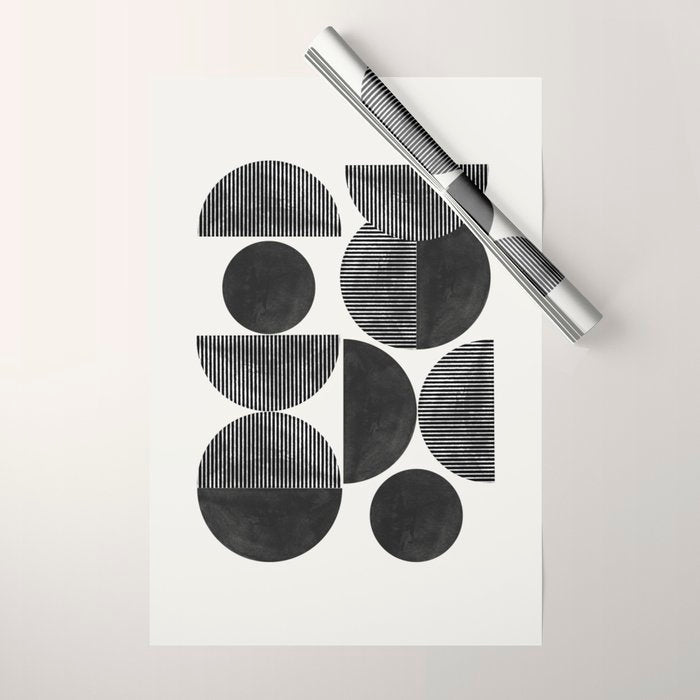 Retro Graphic Mid Century Modern Wrapping Paper Gallery Image 1