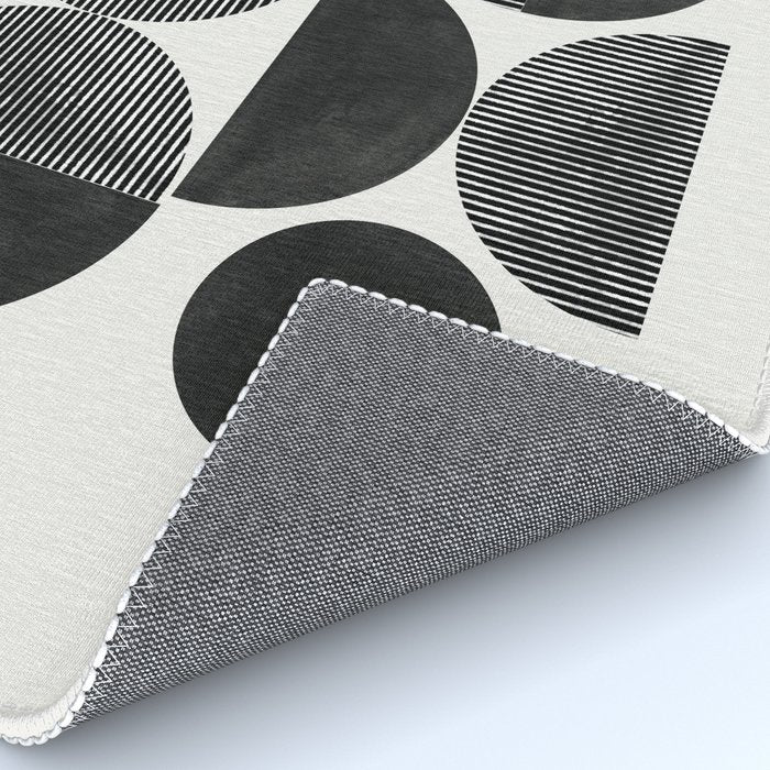Retro Graphic Mid Century Modern Rug Gallery Image 4
