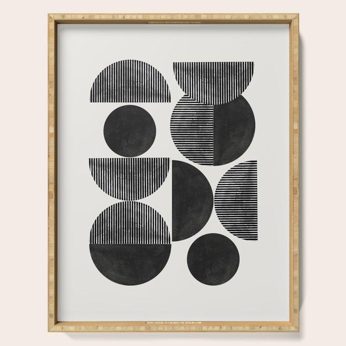 Retro Graphic Mid Century Modern Serving Tray Gallery Image 1