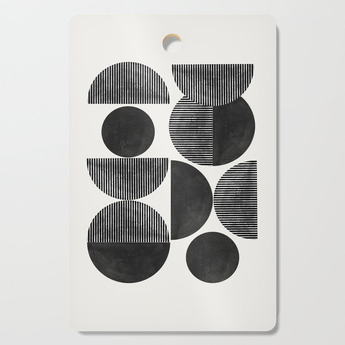 Retro Graphic Mid Century Modern Cutting Board Gallery Image 1