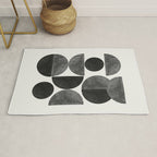 Retro Graphic Mid Century Modern Rug Gallery Image 1