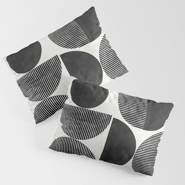 Retro Graphic Mid Century Modern Pillow Sham Gallery Image 1