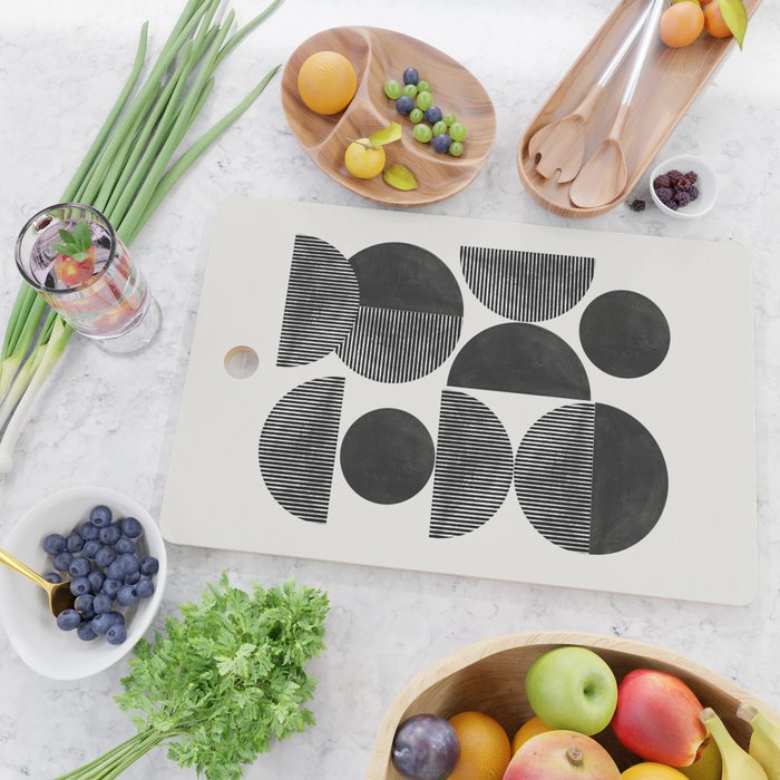 Retro Graphic Mid Century Modern Cutting Board Gallery Image 2