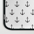Simple black white modern nautical anchor Laptop Sleeve Gallery Image 3