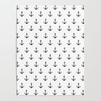 Simple black white modern nautical anchor Poster Gallery Image 4