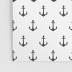 Simple black white modern nautical anchor Poster Gallery Image 3